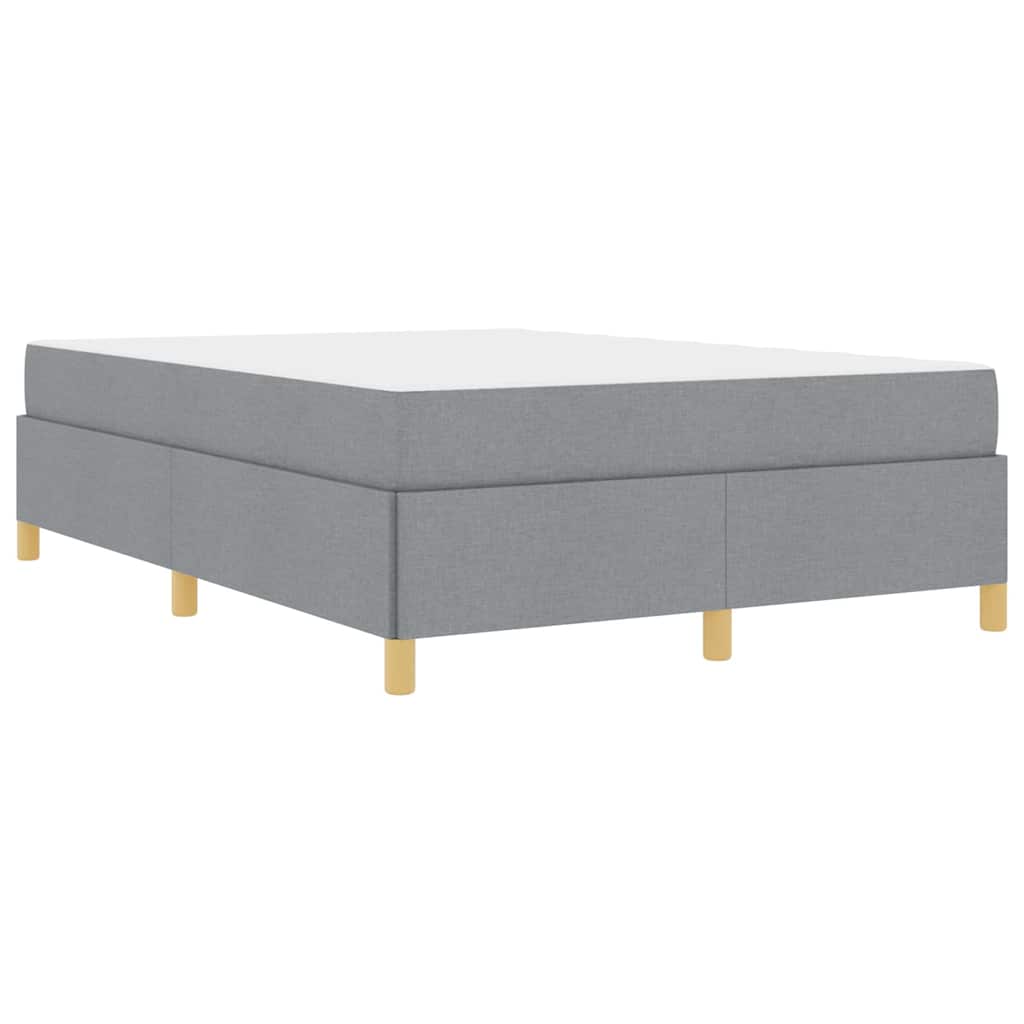 Boxspring bed Lichtgrijs en Wit en Lichtgrijs 160 x 200 cm Stof