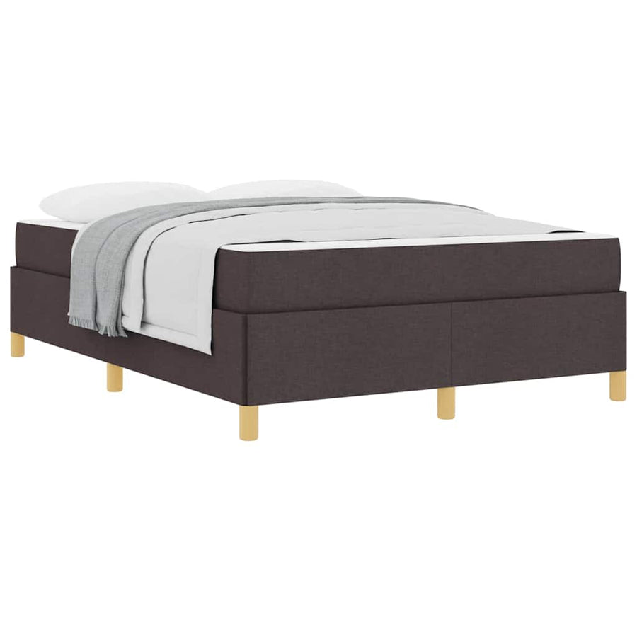 Boxspring bed Anders Donkerbruin en Wit 160 x 200 cm Stof