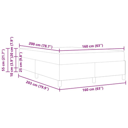 Boxspring bed Anders Blauw en Wit 160 x 200 cm Stof