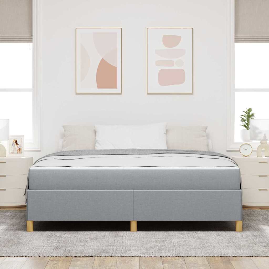 Boxspring bed Anders Lichtgrijs en Wit 180 x 200 cm Stof