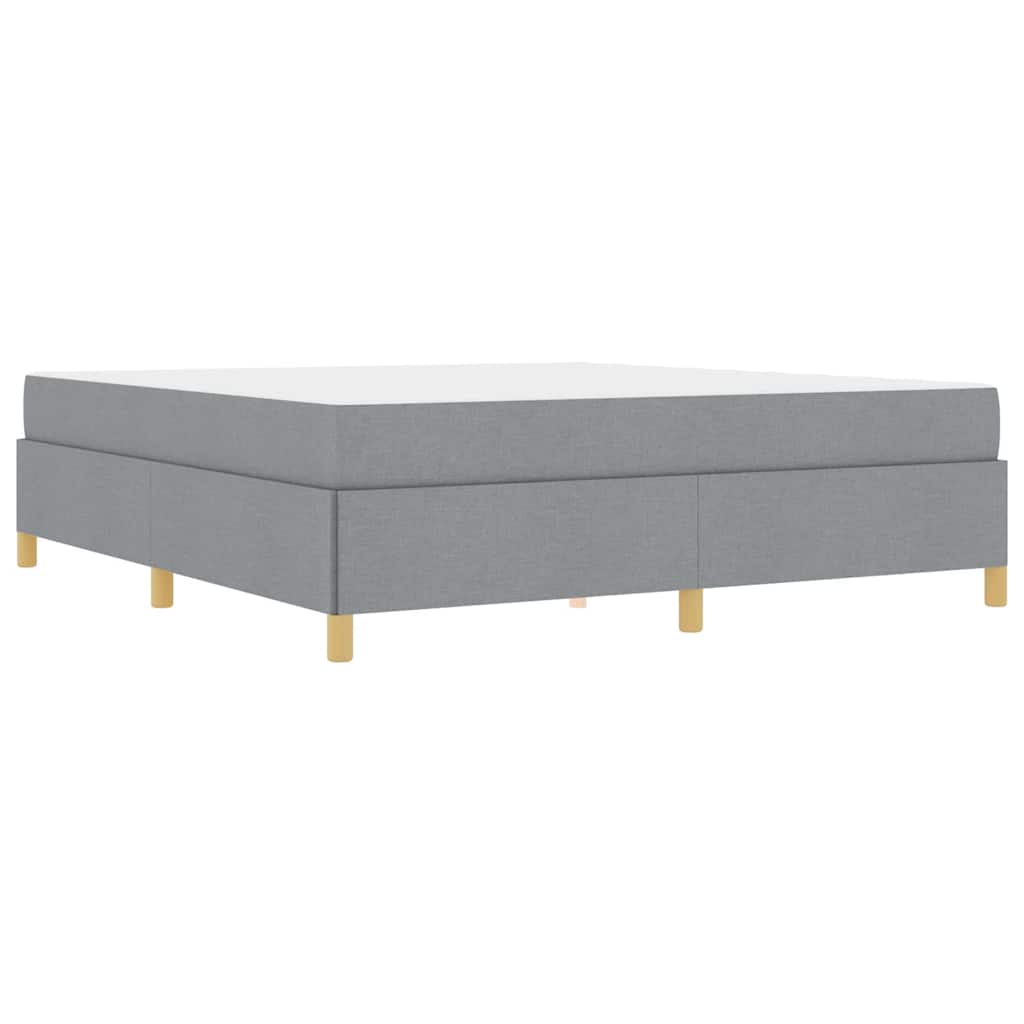 Boxspring bed Anders Lichtgrijs en Wit 180 x 200 cm Stof