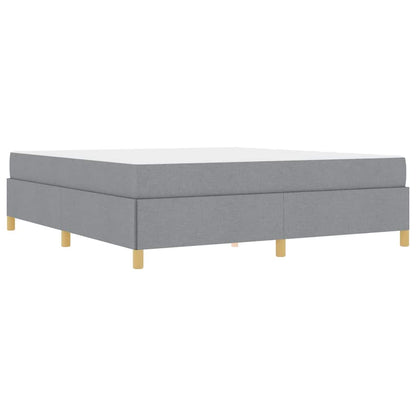 Boxspring bed Anders Lichtgrijs en Wit 180 x 200 cm Stof