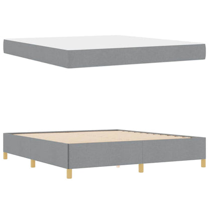 Boxspring bed Anders Lichtgrijs en Wit 180 x 200 cm Stof