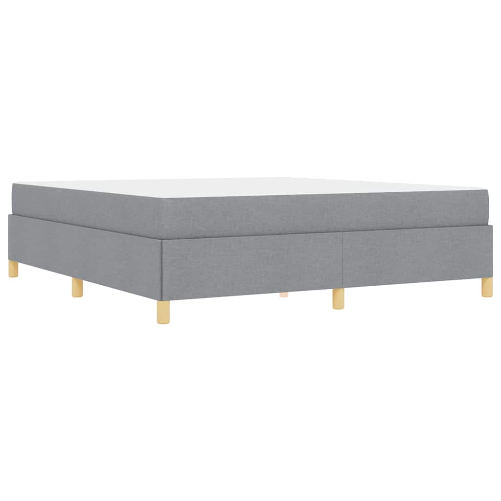 Boxspring bed Anders Lichtgrijs en Wit 180 x 200 cm Stof