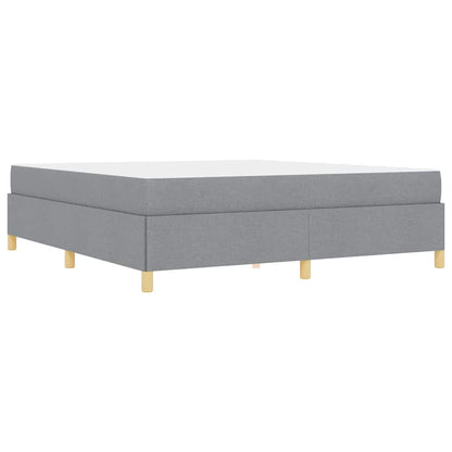 Boxspring bed Anders Lichtgrijs en Wit 180 x 200 cm Stof