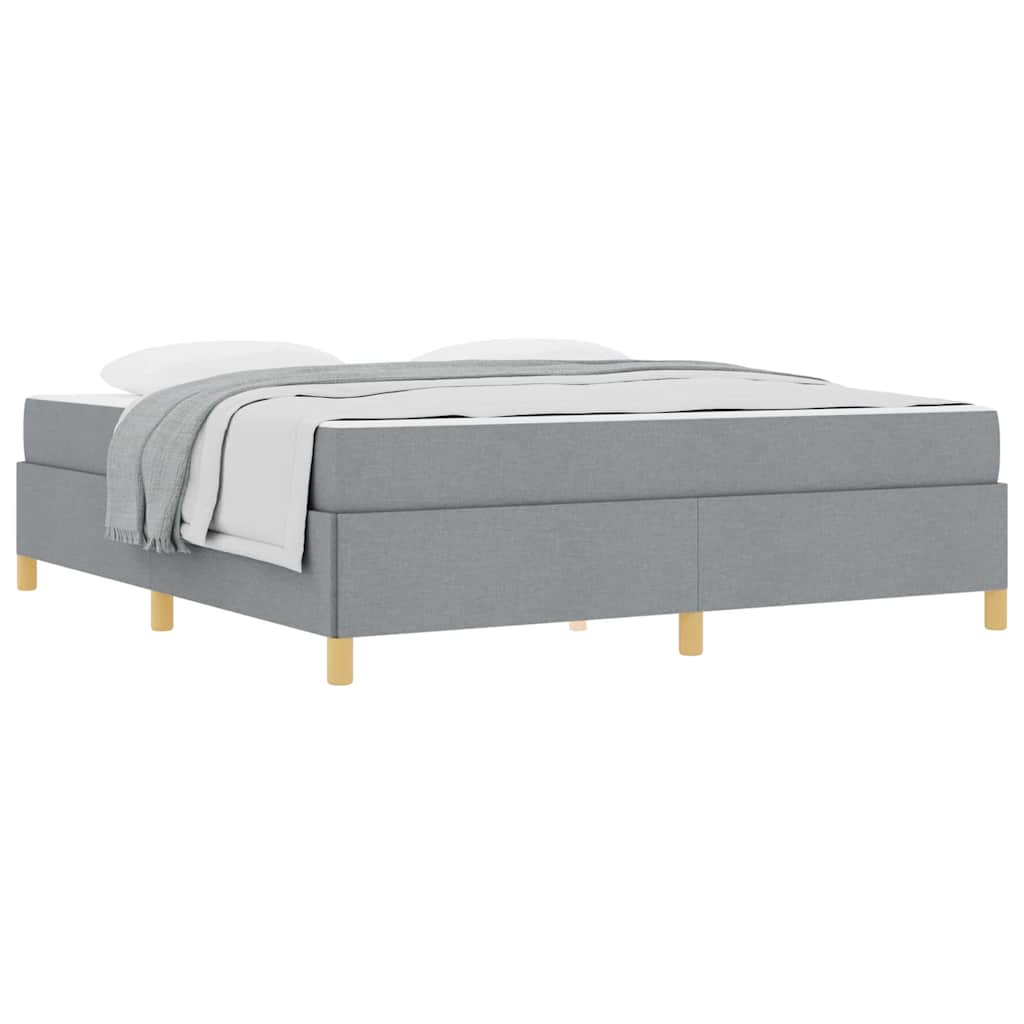 Boxspring bed Anders Lichtgrijs en Wit 180 x 200 cm Stof