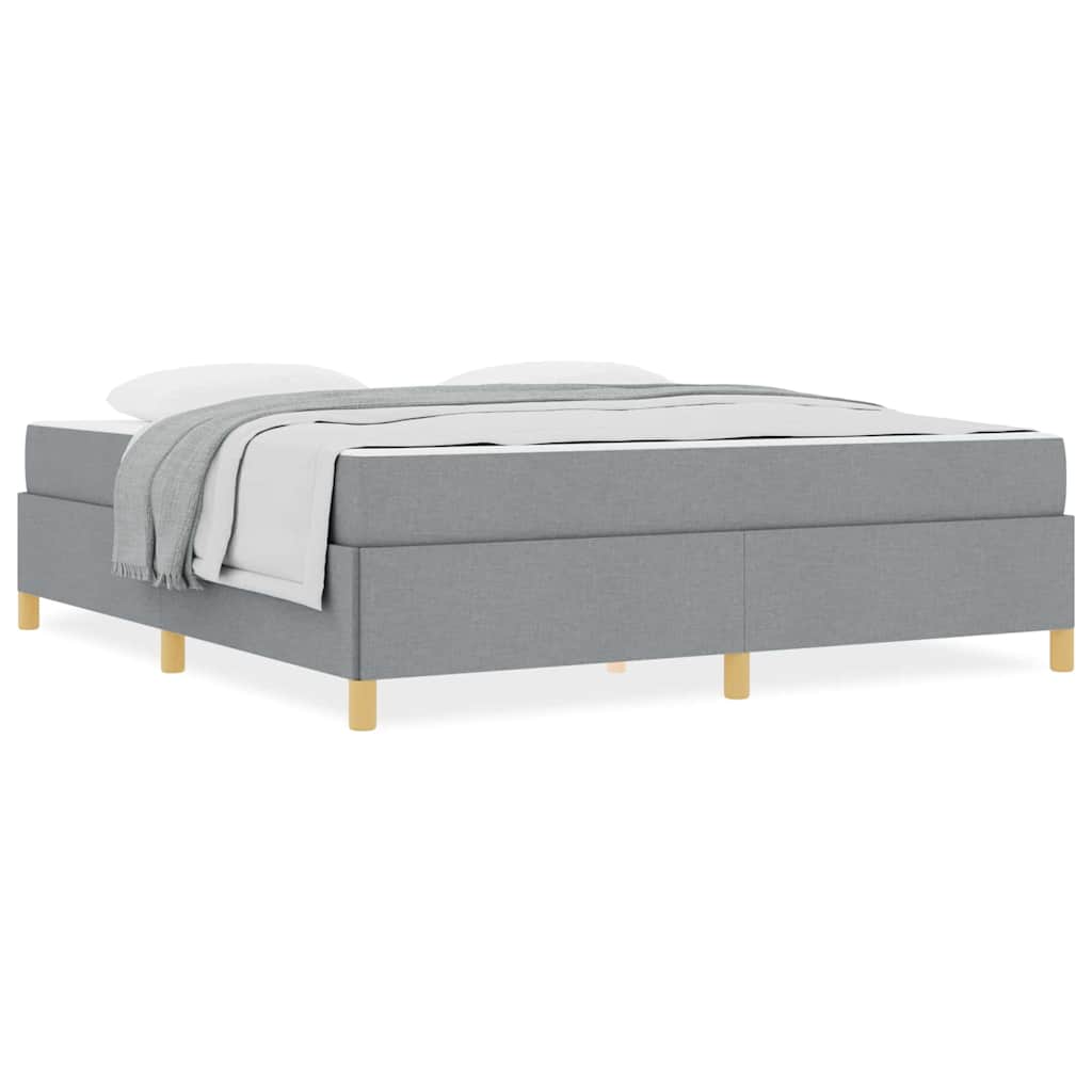 Boxspring bed Anders Lichtgrijs en Wit 180 x 200 cm Stof