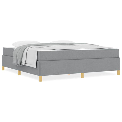 Boxspring bed Anders Lichtgrijs en Wit 180 x 200 cm Stof