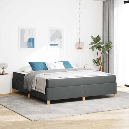 Boxspring bed Donkergrijs en Wit en Donkergrijs 180 x 200 cm