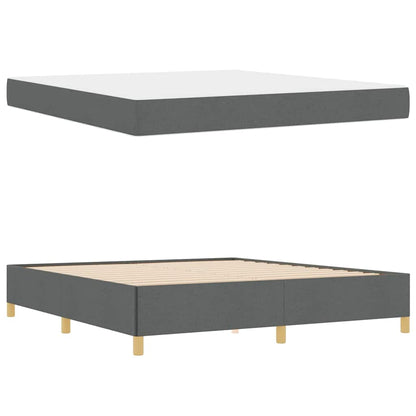 Boxspring bed Donkergrijs en Wit en Donkergrijs 180 x 200 cm