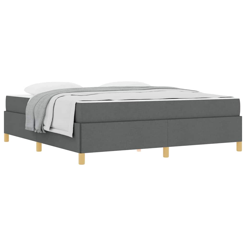 Boxspring bed Donkergrijs en Wit en Donkergrijs 180 x 200 cm