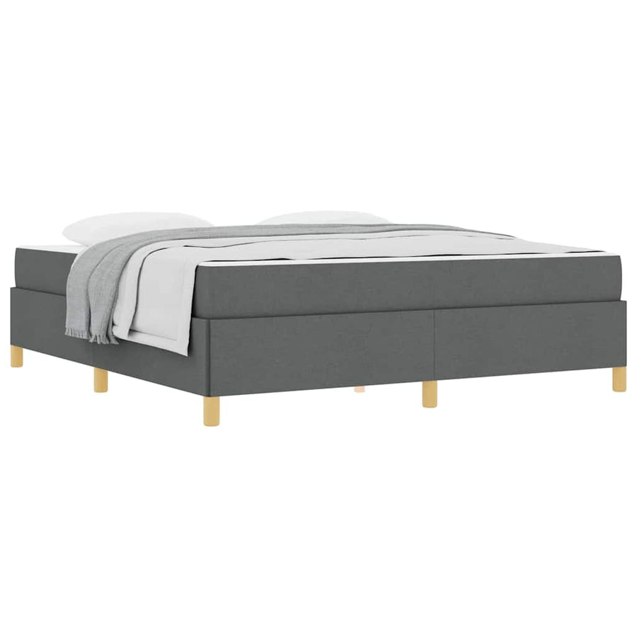 Boxspring bed Donkergrijs en Wit en Donkergrijs 180 x 200 cm