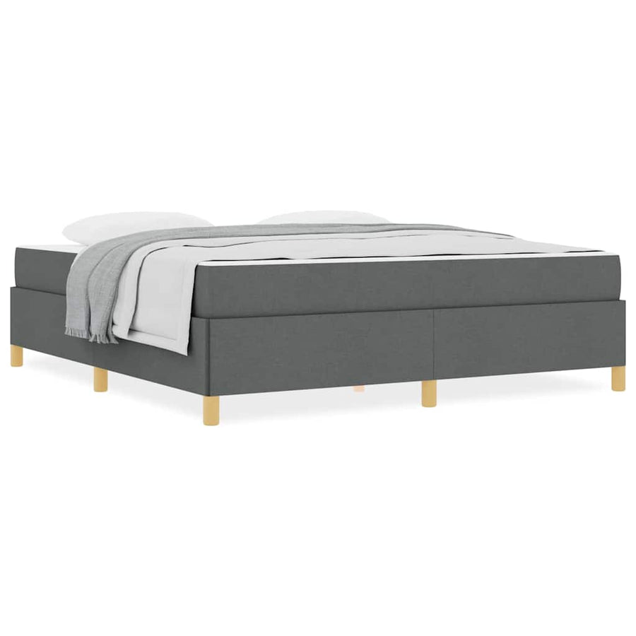 Boxspring bed Donkergrijs en Wit en Donkergrijs 180 x 200 cm