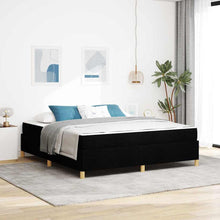 Boxspring bed Anders Zwart en Wit en Zwart 180 x 200 cm Stof