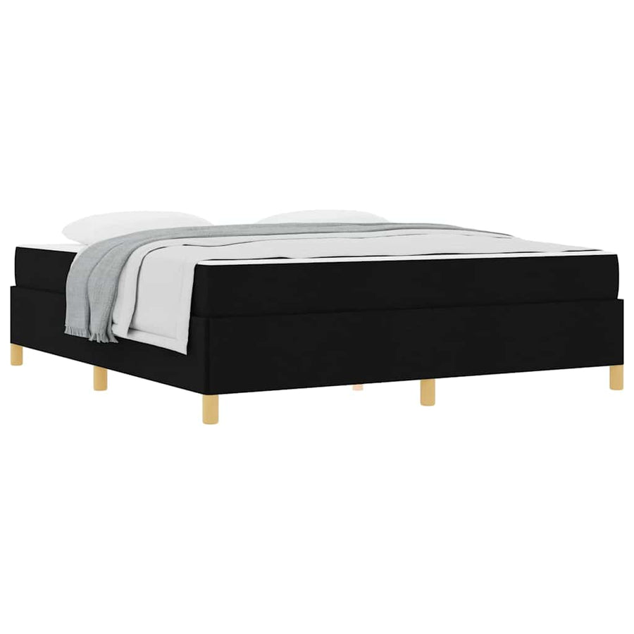 Boxspring bed Anders Zwart en Wit en Zwart 180 x 200 cm Stof
