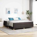 Bedframe 180x200 cm donkerbruin stof