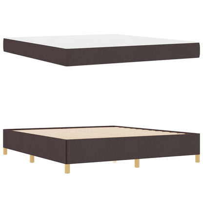 Boxspring bed Anders Donkerbruin en Wit 180 x 200 cm Stof