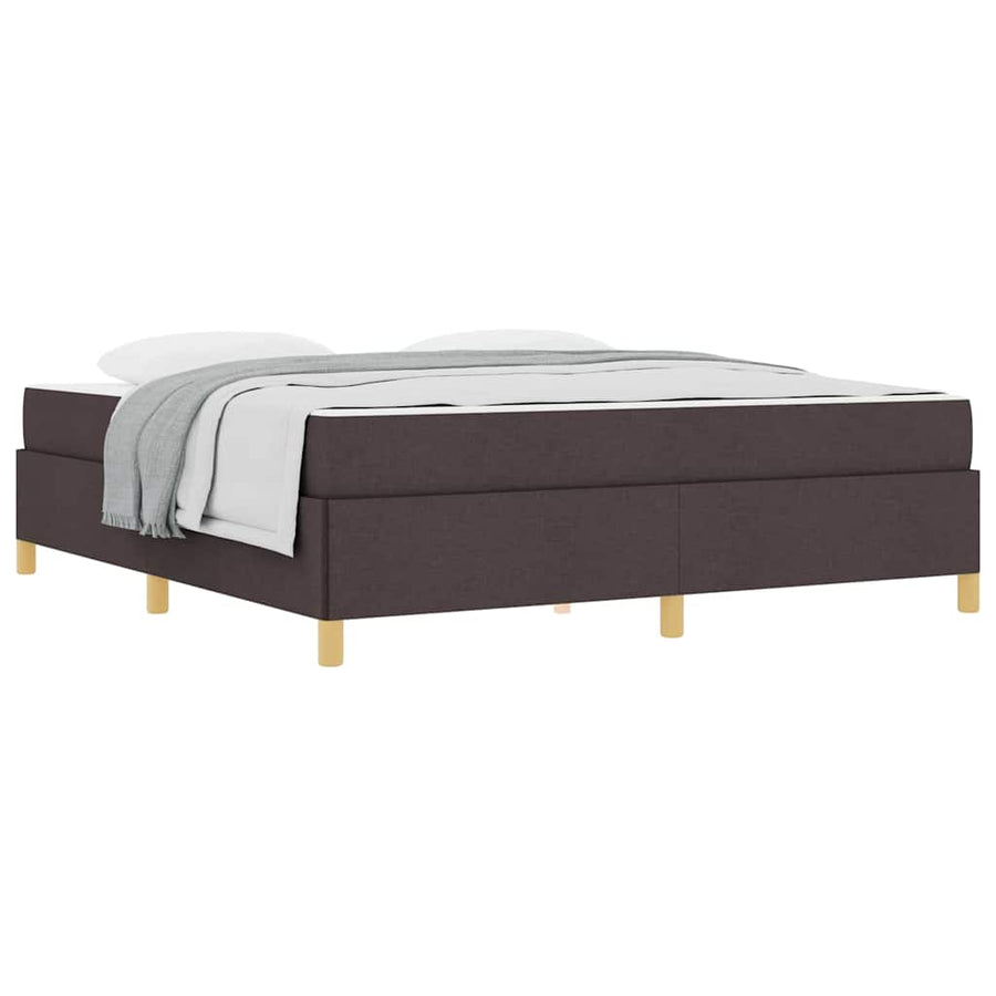 Boxspring bed Anders Donkerbruin en Wit 180 x 200 cm Stof
