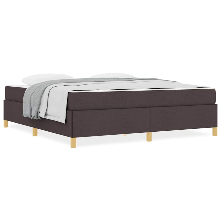Boxspring bed Anders Donkerbruin en Wit 180 x 200 cm Stof