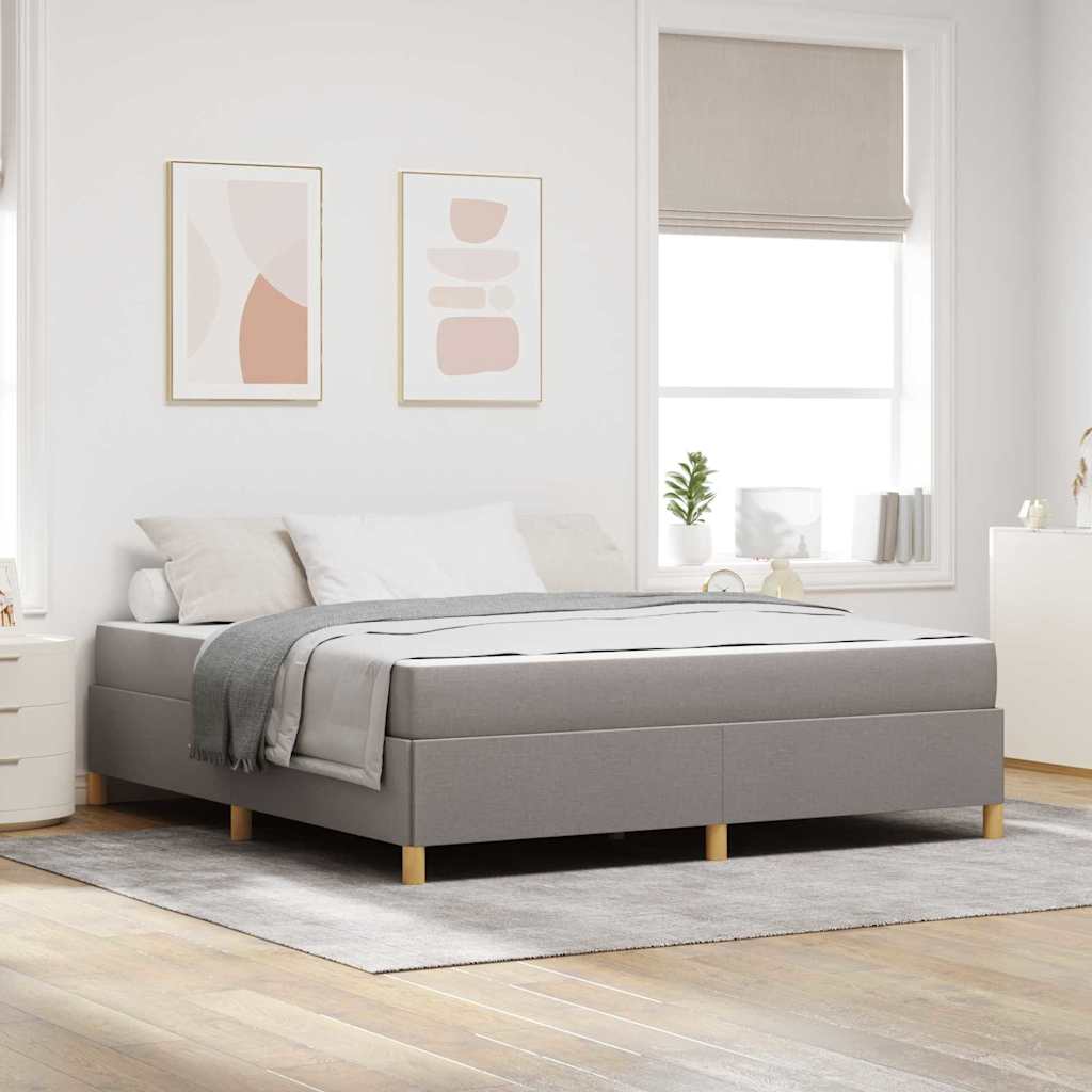 Boxspring bed Anders Taupe en Wit 180 x 200 cm Stof