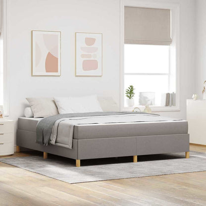 Boxspring bed Anders Taupe en Wit 180 x 200 cm Stof