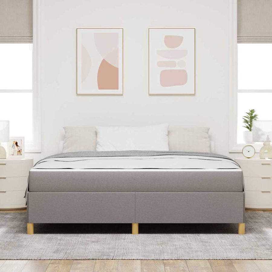 Boxspring bed Anders Taupe en Wit 180 x 200 cm Stof