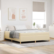 Bedframe 180x200 cm stof crème
