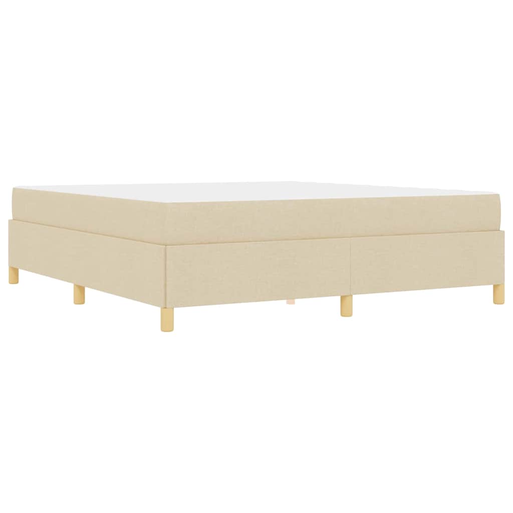 Boxspring bed Anders Zwart en Bruin en Wit 180 x 200 cm Stof