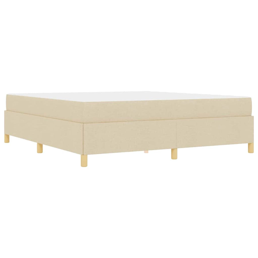 Boxspring bed Anders Zwart en Bruin en Wit 180 x 200 cm Stof