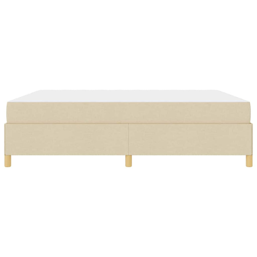 Boxspring bed Anders Zwart en Bruin en Wit 180 x 200 cm Stof