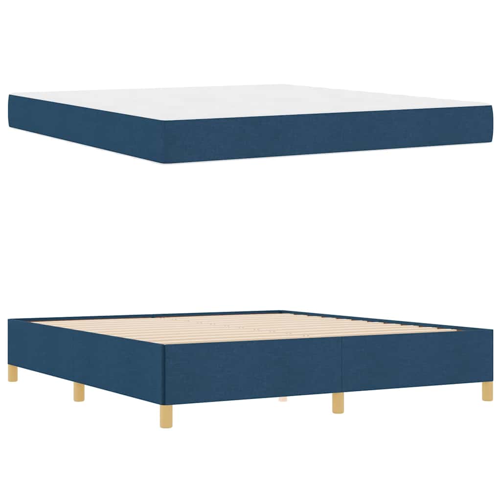 Boxspring bed Anders Blauw en Wit 180 x 200 cm Stof