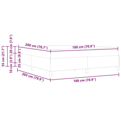 Boxspring bed Anders Blauw en Wit 180 x 200 cm Stof