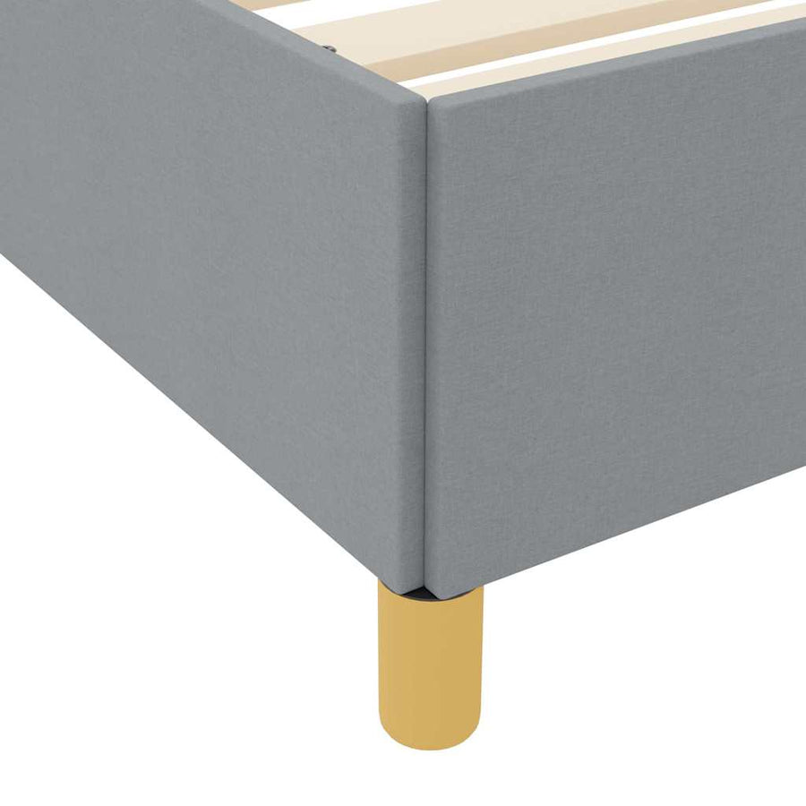 Boxspring bed Anders Lichtgrijs en Wit 200 x 200 cm Stof