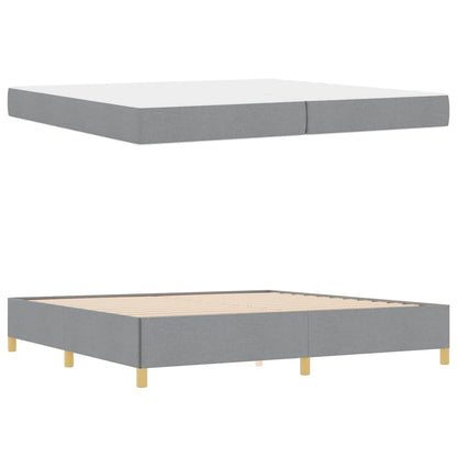 Boxspring bed Anders Lichtgrijs en Wit 200 x 200 cm Stof