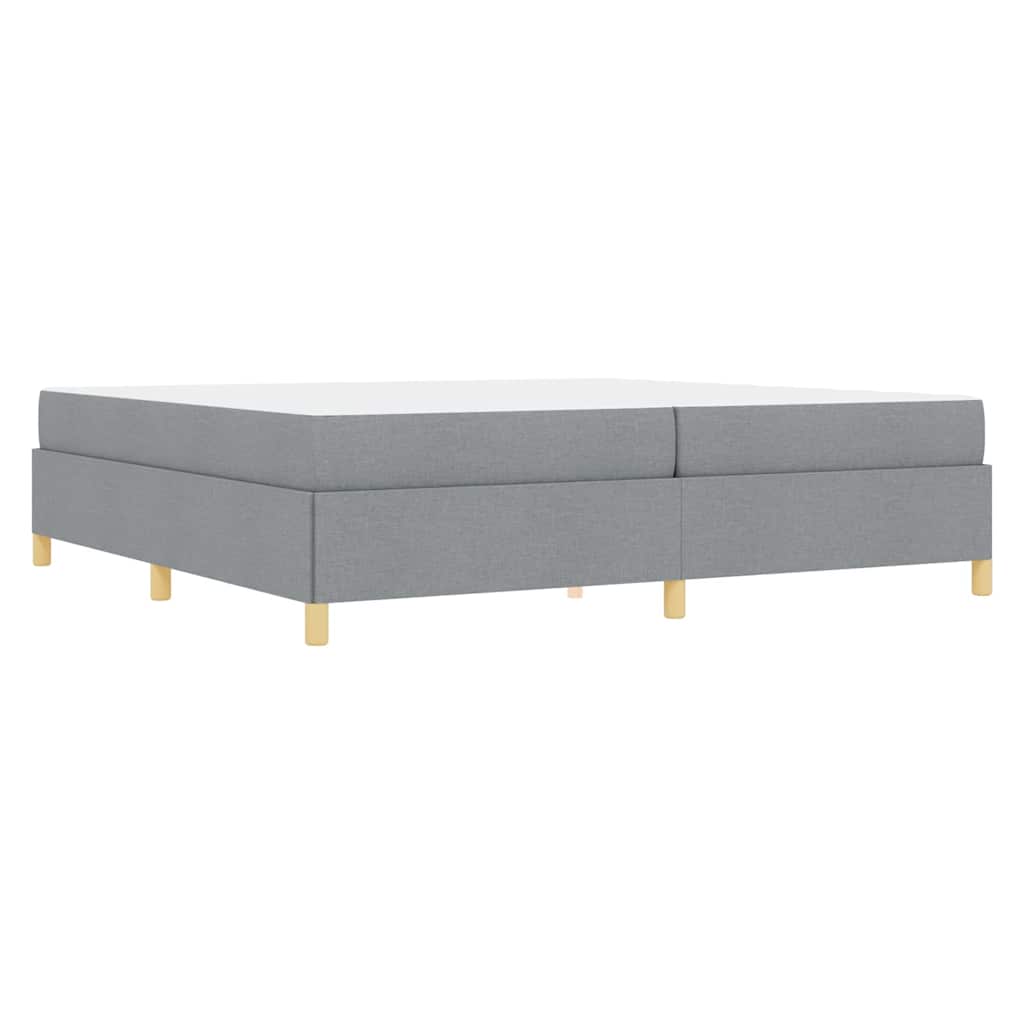 Boxspring bed Anders Lichtgrijs en Wit 200 x 200 cm Stof