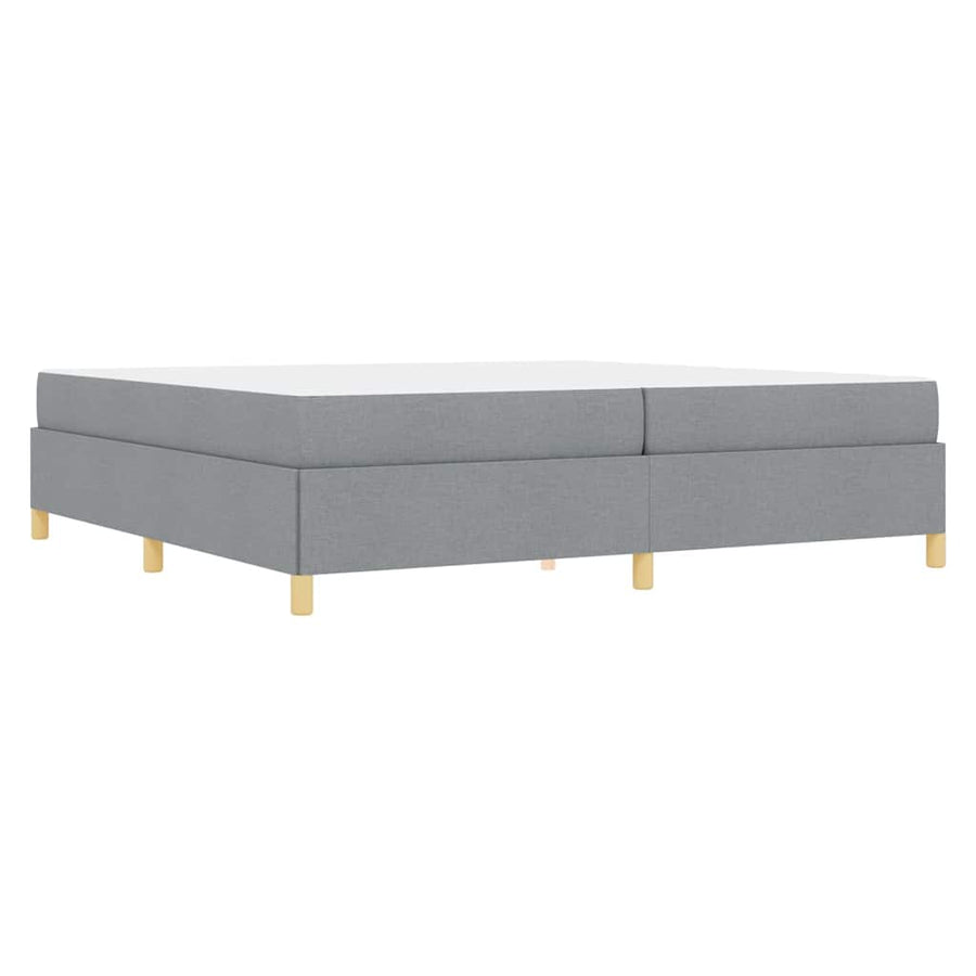 Boxspring bed Anders Lichtgrijs en Wit 200 x 200 cm Stof