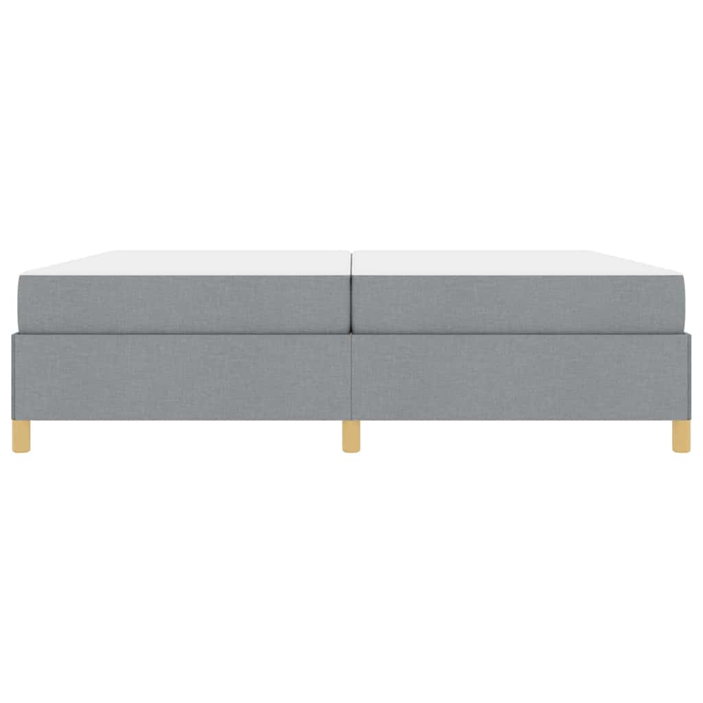 Boxspring bed Anders Lichtgrijs en Wit 200 x 200 cm Stof