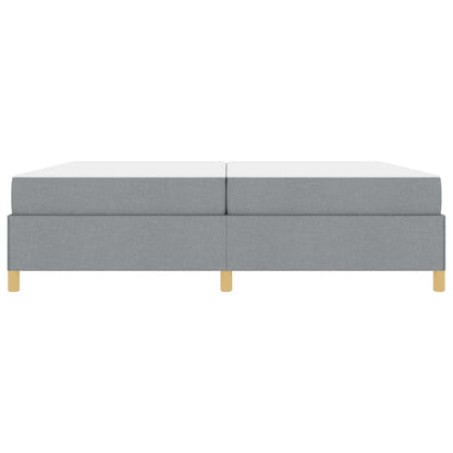 Boxspring bed Anders Lichtgrijs en Wit 200 x 200 cm Stof