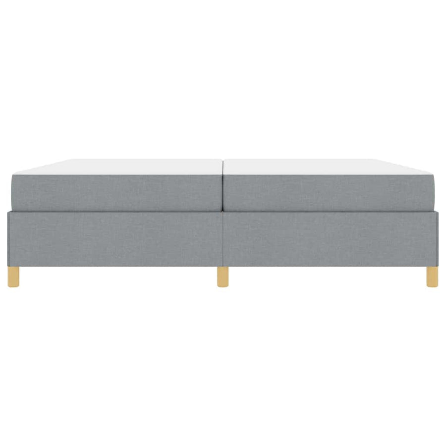 Boxspring bed Anders Lichtgrijs en Wit 200 x 200 cm Stof