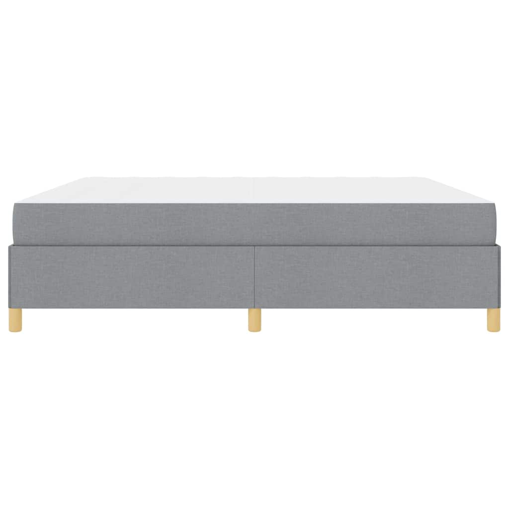 Boxspring bed Anders Lichtgrijs en Wit 200 x 200 cm Stof