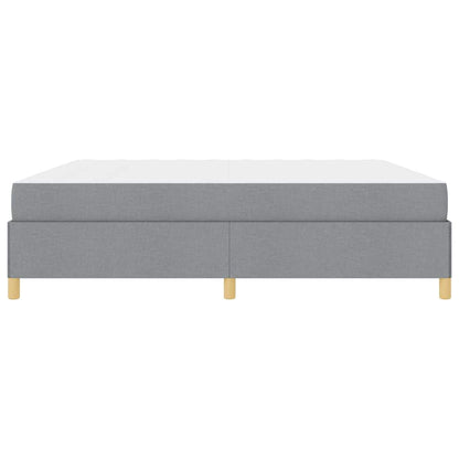 Boxspring bed Anders Lichtgrijs en Wit 200 x 200 cm Stof