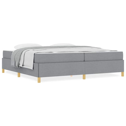 Boxspring bed Anders Lichtgrijs en Wit 200 x 200 cm Stof