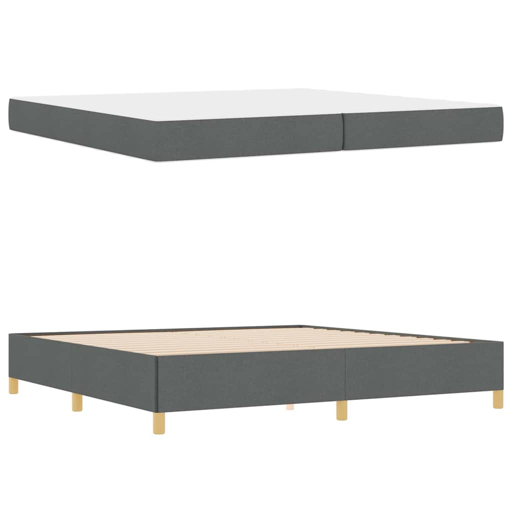 Boxspring bed Anders Donkergrijs 200 x 200 cm Stof