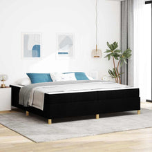 Boxspring bed Anders Zwart en Wit en Zwart 200 x 200 cm Stof