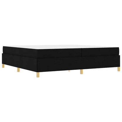 Boxspring bed Anders Zwart en Wit en Zwart 200 x 200 cm Stof