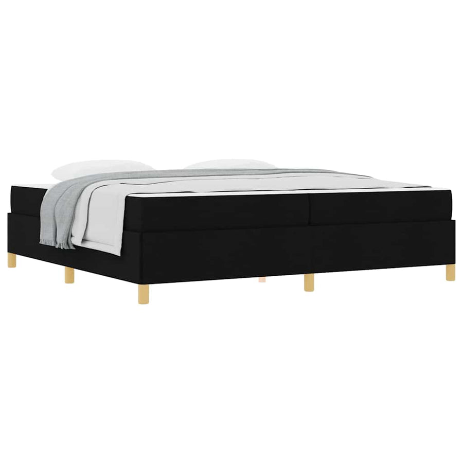 Boxspring bed Anders Zwart en Wit en Zwart 200 x 200 cm Stof