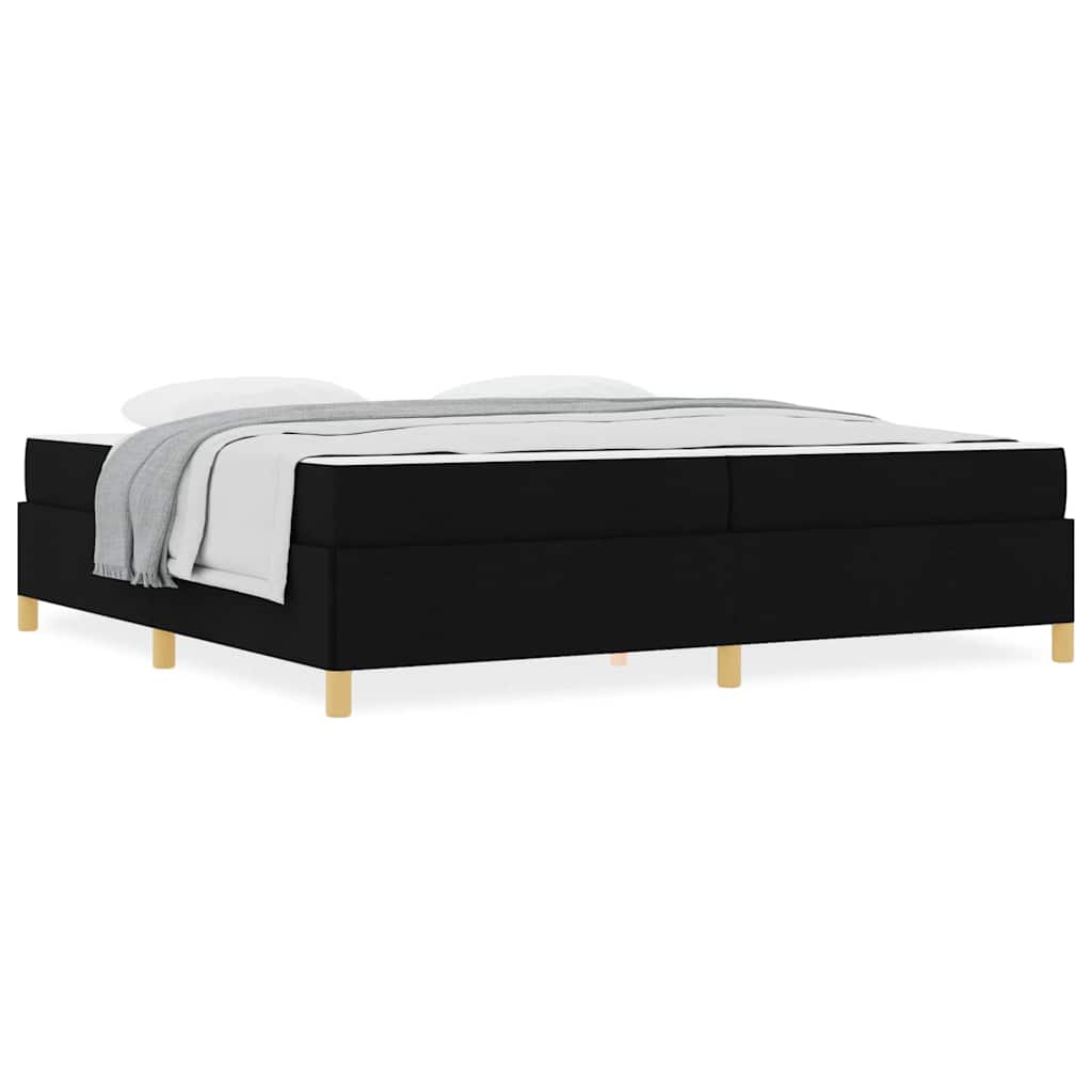 Boxspring bed Anders Zwart en Wit en Zwart 200 x 200 cm Stof