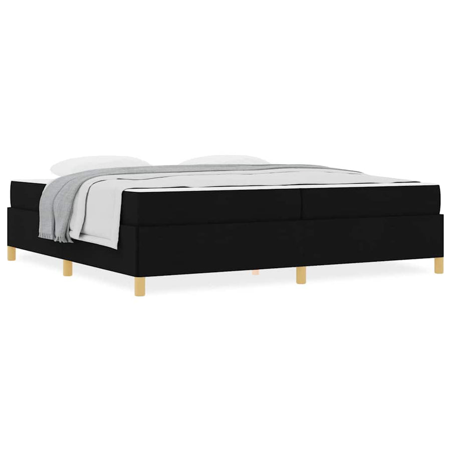 Boxspring bed Anders Zwart en Wit en Zwart 200 x 200 cm Stof