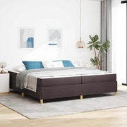 Bedframe 200x200 cm stof donkerbruin