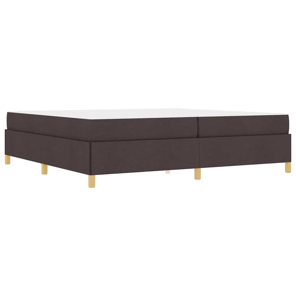Boxspring bed Anders Donkerbruin en Wit 200 x 200 cm Stof